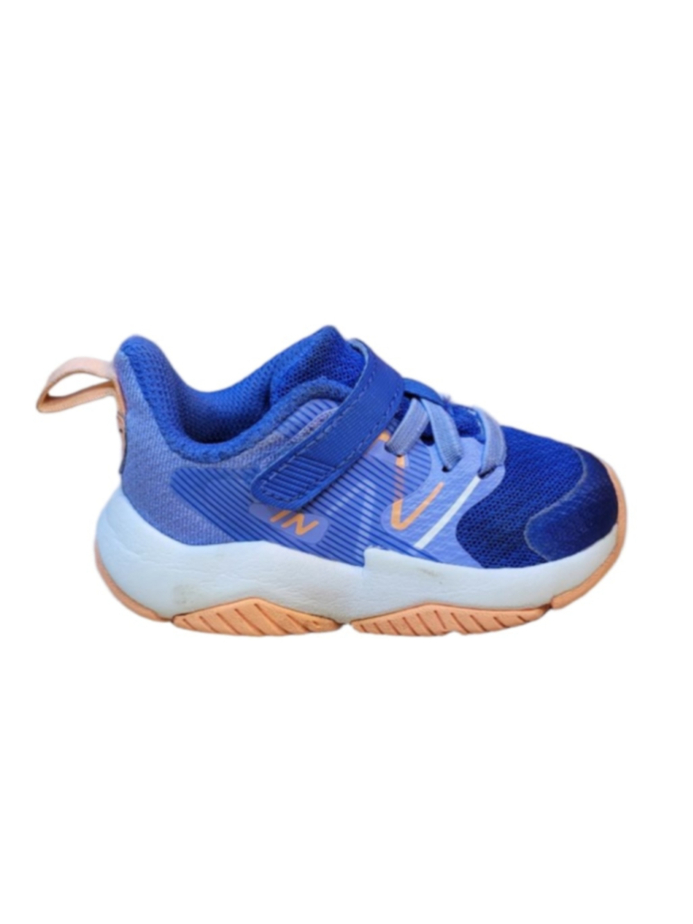 New Balance Rave Run v2 Bungee Lace Top Strap Athletic Blue White Sneake Size 5C